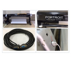 Cáp Máy In Vẽ Cắt Công Nghiệp May Mặc PORTROIT TW-1800P DB9 Male to DB9 Female Serial Printer Cable RS232 PVC Black Length 10M