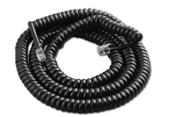 Cáp Line Điện Thoại Flat Coiled Telephone Cord RJ9 to RJ9 Black Length 1.5M