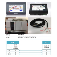 Cáp Lập Trình HMI Weintek Weinwiew MT8050iE/MT6051iP/MT6071iP/MT8071iP Series Với PLC Panasonic FP-XH Series Terminal is 3-wire Block Cable Dài 3M Có Chống Nhiễu Shielded