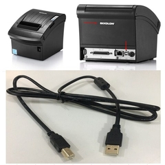 Cáp Máy In Printer Original USB 2.0 Type A Male To Type B Male Cable For Máy In Hóa Đơn BIXOLON SRP-350 SRP-352 PLUSIII 28AWG Black Length 1.5M