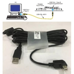 Cáp Lập Trình USB-CBL-AB15 USB 2.0 Type A to Type B 3M Cable For Connection Touch Panel Koyo C-More HMI to Computer Programming/Download