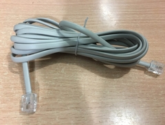 Dây Nhẩy Điện Thoại Bàn Panasonic RJ11 2 Wire Flat Cross Pinned Telephone Line Patch Cord Cable Length 1M