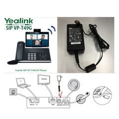 Adapter 12V 2A 24W SUNNY For Điện Thoại Yealink SIP VP-T49G Dubai Video Collaboration Phone Connector Size 5.5mm x 2.5mm