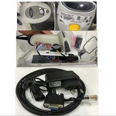 Bộ Cáp Và Sạc Máy Đọc Mã Vạch Zebra DS4208 Barcode Scanner Cable RS232 5V Signals DB9 Female to RJ50 10 Pin Male Length 1.8M