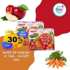 Nước ép Pigeon vị táo cà rốt 5m+ (125mlx3)