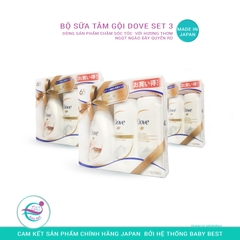 Set 3 gội xả tắm Dove hương Shea Butter và Vanilla