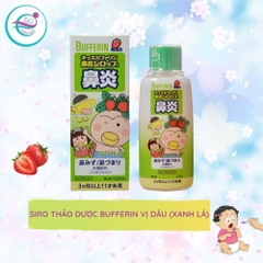 Siro thảo dược Bufferin trị viêm mũi, chảy nước mũi cho bé 120ml (vị dâu)