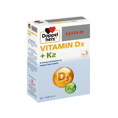 Thực phẩm bảo vệ sức khỏe Vitamin D3 + K2 Doppel Herz