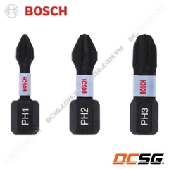 Bộ 3 đầu vặn vít Impact Control 25mm (PH1, PH2, PH3) Bosch 2608522470