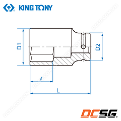 Đầu tuýp đen dài chuôi 3/4