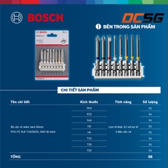 Bộ mũi vít dài 65mm Pick & Click (8 chi tiết) Bosch 2608522417