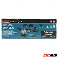 Máy mài góc 100mm dùng pin 18V Makita DGA418Z (không pin sạc)