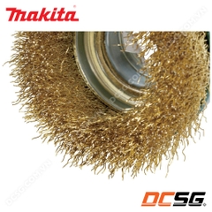Chổi kim loại dạng xoắn (mạ đồng thau) X-lock Makita D-73433