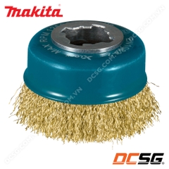 Chổi kim loại dạng xoắn (mạ đồng thau) X-lock Makita D-73433