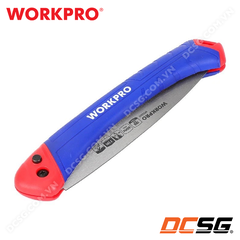 Cưa cầm tay dạng gấp, dùng để cắt cành cây 180mm Workpro WP333002