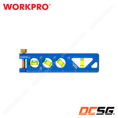 Thước thủy có từ tính, dạng hộp, bằng nhôm nguyên khối 165mm WORKPRO WP262025