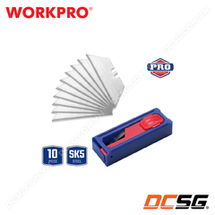 Lưỡi dao rọc cáp bằng thép SK5, kèm hộp đựng (1set = 10 cái) Workpro WP213002