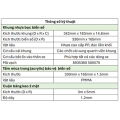 Khung biển số ô tô bằng nhựa PP cao cấp Brosco – 50057 (tùy chọn logo xe)