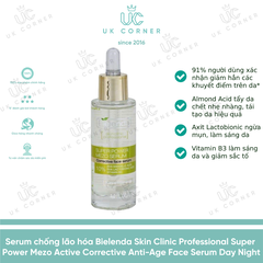 Bielenda Skin Clinic Professional Super Power Mezo Active Corrective Anti-Age Face Serum Day Night 30ml