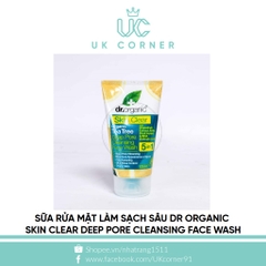 Sữa rửa mặt Dr Organic Skin Clear Deep Pore Face Wash 125ml