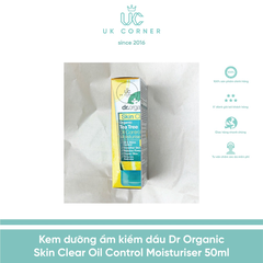 Kem dưỡng ẩm kiềm dầu Dr Organic Skin Clear Oil Control Moisturiser 50ml