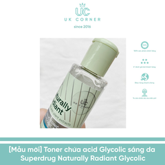 Toner chứa acid glycolic sáng da Superdrug Naturally Radiant Glycolic Toner