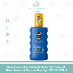 Kem chống nắng toàn thân Nivea Protect & Moisture SPF50 200 ml