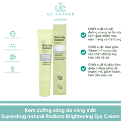 Kem dưỡng mắt sáng da Superdrug Naturally Radiant Brightening Eye cream 15ml