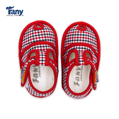 Giày tập đi caro 01 | màu đỏ