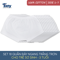 set 10 quần đáy ngang trắng trơn