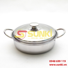 Lẩu inox vietcook nắp inox phi 24