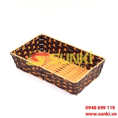 Khay mây vát số 4 KT 23x33cm