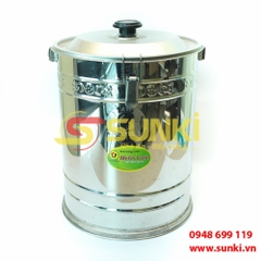 Xô inox đại có khóa 19L