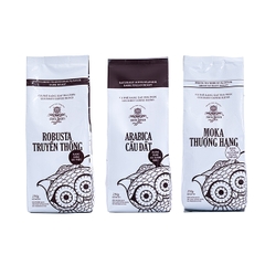 CÀ PHÊ PHA PHIN ARABICA+ROBUSTA+MOKA 3 TÚI 250g