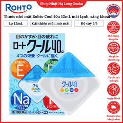 THUỐC NHỎ MẮT ROHTOCOOL 40α 12ML - 4987241100538