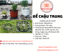 ĐẾ CHẬU NHỰA - CỠ TRUNG