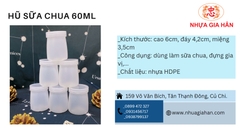 HŨ SỮA CHUA 60ML