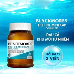 Viên Uống Dầu Cá Không Mùi Blackmores Odourless Fish Oil Mini Caps Úc hỗ trợ mắt và tim mạch