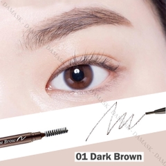 Chì Kẻ Mày 2 Đầu Etude House Drawing Eyebrow Slim - Dark Brown