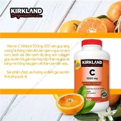 Viên Nhai Bổ Sung Vitamin C 500mg Kirkland Mỹ tăng sức đề kháng