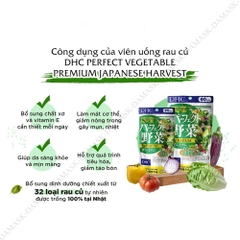 Viên uống rau củ DHC chất xơ tổng hợp Vitamin Premium Nhật Bản