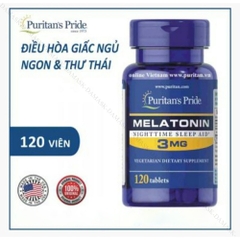 Viên uống cải thiện giấc ngủ Melatonin 3mg Puritan’s Pride