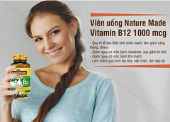 Viên uống Vitamin B12 Bảo vệ tế bào thần kinh, hỗ trợ nhận thức - Nature Made 1000 mcg 400 viên