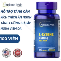 Viên uống hỗ trợ hệ tiêu hóa L-Lysine 500mg