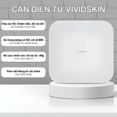 [Bảo hành chính hãng 1 năm] Cân Điện Tử Thông Minh Bluetooth Vivid Skin, phân tích BMI, Kết nối bluetooth, màn hình LED