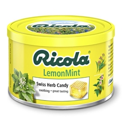 Kẹo thảo mộc Ricola vị Lemon Mint hộp thiếc 100gr