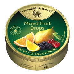 Kẹo trái cây Cavendish & Harvey vị Mixed Fruit Drops hộp 200gr (Xanh lá)