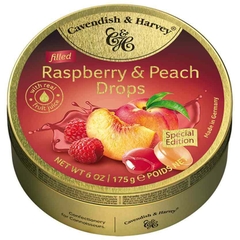Kẹo trái cây Cavendish & Harvey vị Raspberry & Peach hộp 175gr