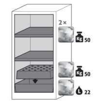 Tủ bảo quản hoá chất độc, model: CS.110.054.WDFW, Hãng: ASECOS - Đức