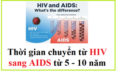Thời gian chuyển từ HIV sang AIDS là bao lâu?